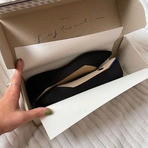 NWB Rothy's The Point Flat in Black - sz 9